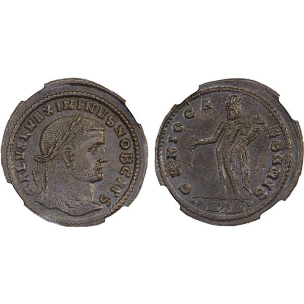 ROMAN EMPIRE: Maximinus II Daza, as caesar, 305-310 AD, BI nummus (8.03g), Heraclea, 308-309 AD, NGC