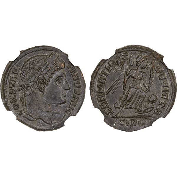 ROMAN EMPIRE: Constantine I 'the Great', 307-337 AD, AE3 (2.74g), Sirmium, 324-325 AD, NGC AU