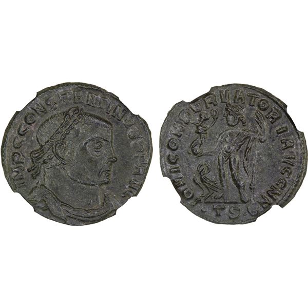 ROMAN EMPIRE: Constantine I 'the Great', 307-337 AD, AE nummus (3.51g), Thessalonica, 321-324 AD, NG
