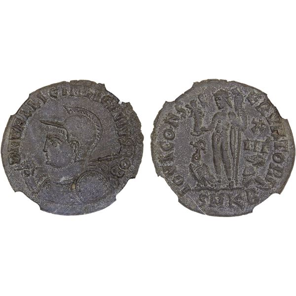 ROMAN EMPIRE: Licinius II, caesar, 317-324 AD, AE3 (2.99g), Cyzicus, 321-324 AD, NGC AU