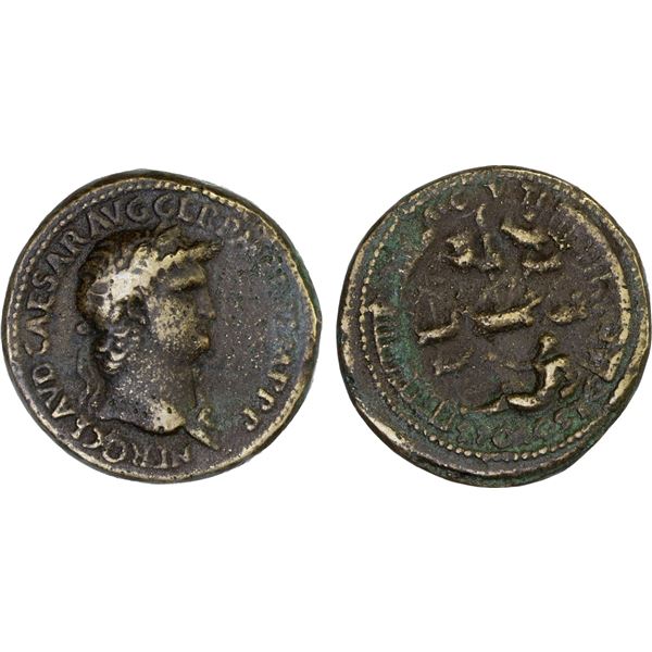 PADUAN & LATER IMITATIONS, ROMAN EMPIRE: Nero, 54-68 AD, cast AE 'sestertius' (22.55g), ca. 19th cen