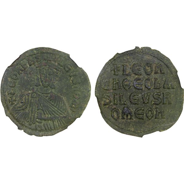 BYZANTINE EMPIRE: Leo VI, 886-912, AE follis (6.15g), Constantinople, NGC Choice VF