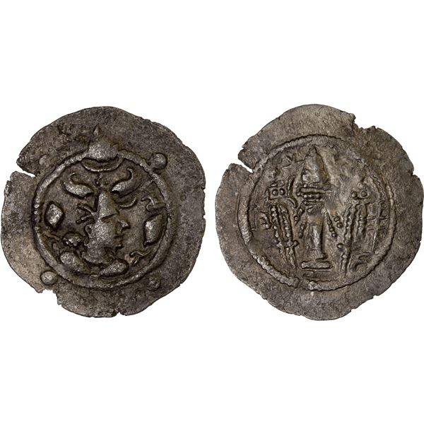 ANCIENT CENTRAL ASIA: HEPHTHALITE: Alxon/Chionite, ca. 475-565, AR drachm (3.04g), VF