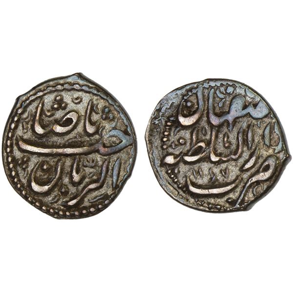 IRAN: HOTAKI: Azad Khan, 1750-1757, AR shahi (1.12g), Isfahan, AH1167, choice VF