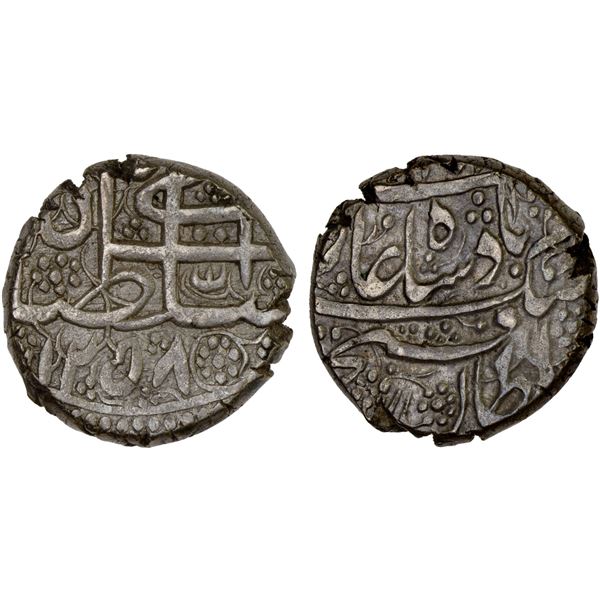 AFGHANISTAN: DURRANI: Fath Jang, 1842, AR rupee (9.47g), Kabul, AH1258, XF
