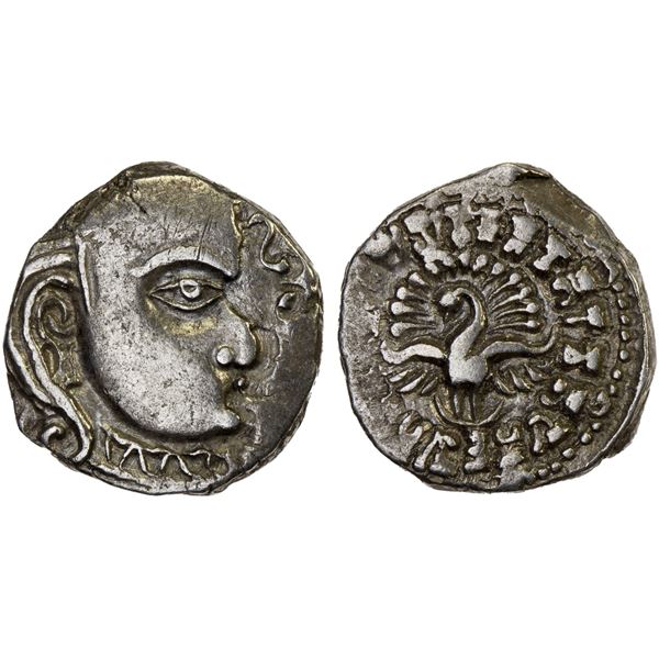GUPTA: Skandagupta, ca. 448-467, AR drachm (2.41g), GE14x (= 460s AD), VF