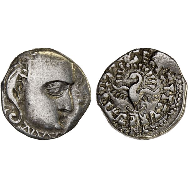 GUPTA: Skandagupta, ca. 448-467, AR drachm (2.37g), GE14x (= 460s AD), VF