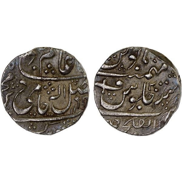 GWALIOR: UJJAIN: Mahadji Rao, 1761-1794, AR rupee (11.32g), Ujjain, AH1193 year 20, AU