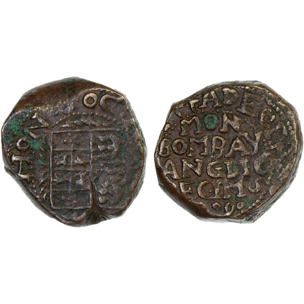 BOMBAY PRESIDENCY: AE copperoon (14.12g), [16]74 year 9, VF-XF