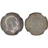 Image 1 : BRITISH INDIA: Edward VII, 1901-1910, AR 1/2 rupee, 1907-B, NGC AU