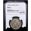 Image 2 : BRITISH INDIA: Edward VII, 1901-1910, AR rupee, 1906(c), NGC MS62