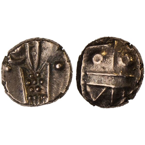 DUTCH INDIA: TUTICORIN: Anonymous, AV fanam (0.31g), ca. 1742-1794, XF