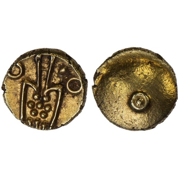 DUTCH INDIA: TUTICORIN: Anonymous, AV fanam (0.31g), ca. 1742-1794, XF-AU