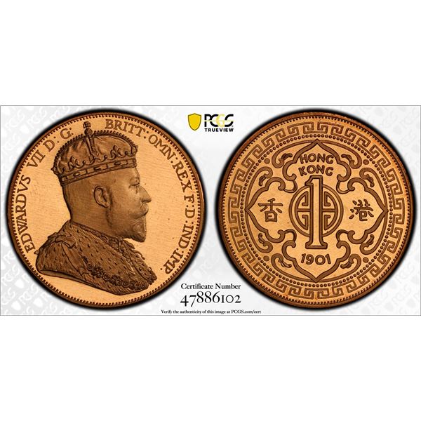 HONG KONG: Fantasy Issues, 1 dollar, "1901", PCGS PF67 Cameo