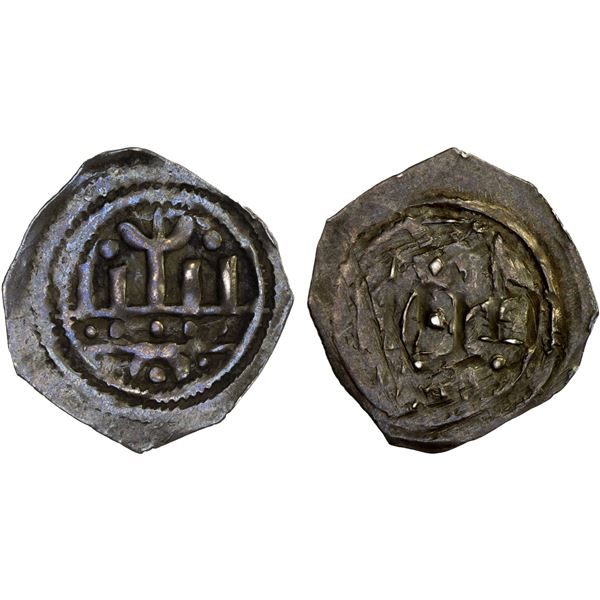 AUSTRIA: CARINTHIA: Bernhard II, 1202-1256, AR pfennig, St. Veit, XF