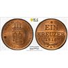 Image 1 : AUSTRIA: Franz, 1804-1835, AE kreuzer, 1816-A, PCGS MS64 RB