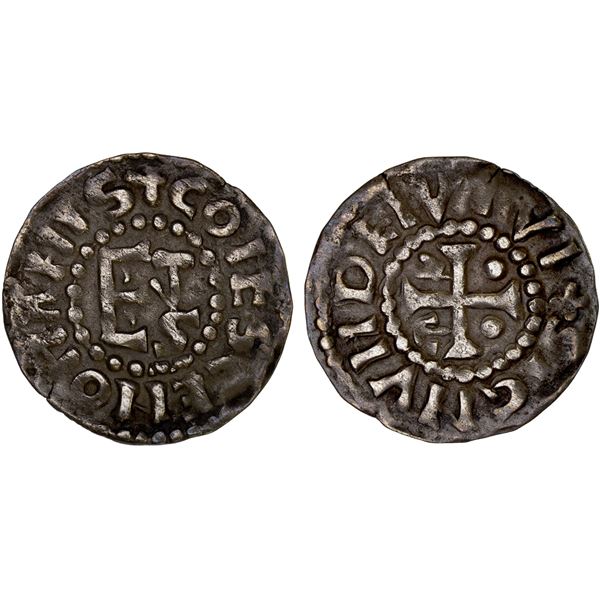 MAINE: Herbert I, 1015-1036, AR denier, Le Mans, ND, VF