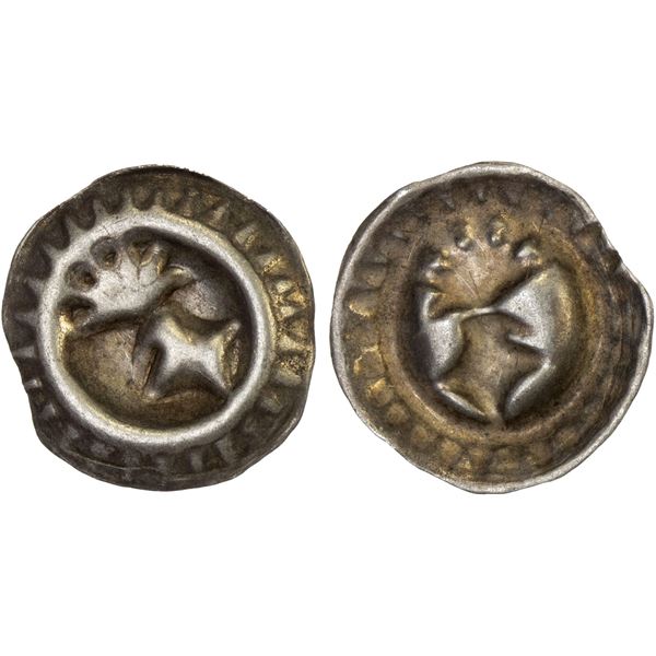 BRANDENBURG-PRUSSIA: Friedrich II, 1440-1471, AE denier bracteate (0.31g), Frankfurt an der Oder, VF
