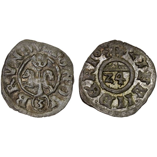 BRUNSWICK-WOLFENBÜTTEL: Friedrich Ulrich, 1613-1634, AR 1/24 taler, 1621, AU