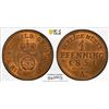 Image 1 : LIPPE-DETMOLD: Leopold III, 1851-1875, AE pfennig, 1851-A, PCGS MS64 RB