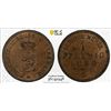 Image 1 : REUSS-SCHLEIZ: Heinrich LXII, 1818-1854, AE pfennig, 1850-A, PCGS MS63 BN