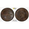 Image 1 : REUSS-SCHLEIZ: Heinrich XIV, 1867-1913, AE 3 pfennig, 1868-A, PCGS MS64 BN