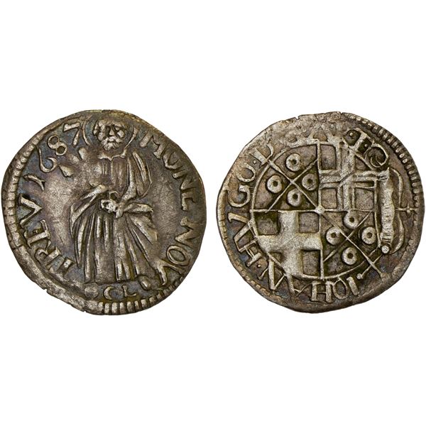 TRIER: AR albus (0.83g), 1687, VF