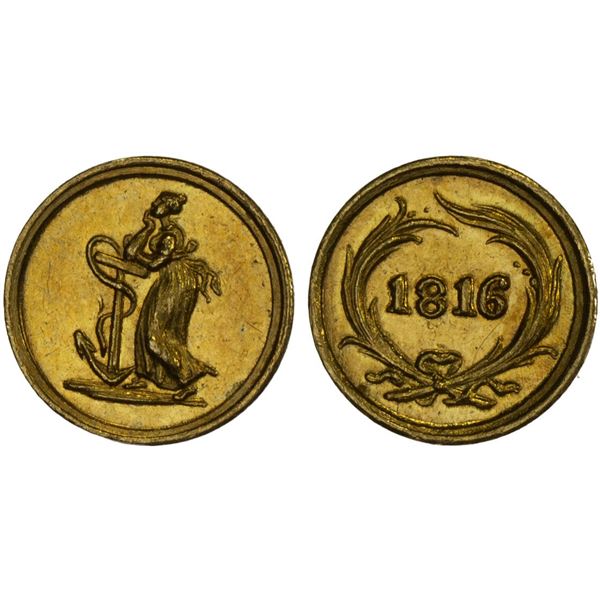 GERMAN STATES: AV medalet (0.62g), 1816, AU