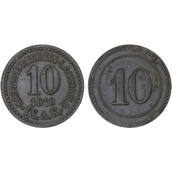 GERMANY: Kaiserreich, 10 pfennig, 1916, XF