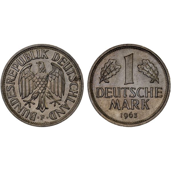 GERMANY: Federal Republic, AR mark, Stuttgart, 1963-F, Unc