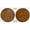 Image 1 : GREAT BRITAIN: William IV, 1830-1837, AE 1/2 penny, 1837, PCGS AU58