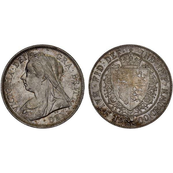 GREAT BRITAIN: Victoria, 1837-1901, AR halfcrown, 1900, AU