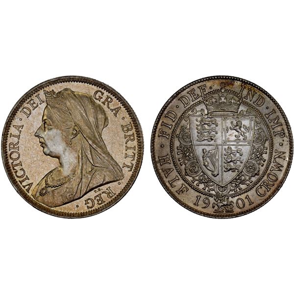 GREAT BRITAIN: Victoria, 1837-1901, AR halfcrown, 1901, Unc