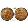 Image 1 : GREAT BRITAIN: George V, 1910-1936, AE penny, 1919, PCGS MS64 RD