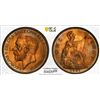 Image 1 : GREAT BRITAIN: George V, 1910-1936, AE penny, 1927, PCGS MS65 RB