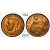 Image 1 : GREAT BRITAIN: George V, 1910-1936, AE penny, 1927, PCGS MS65 RD