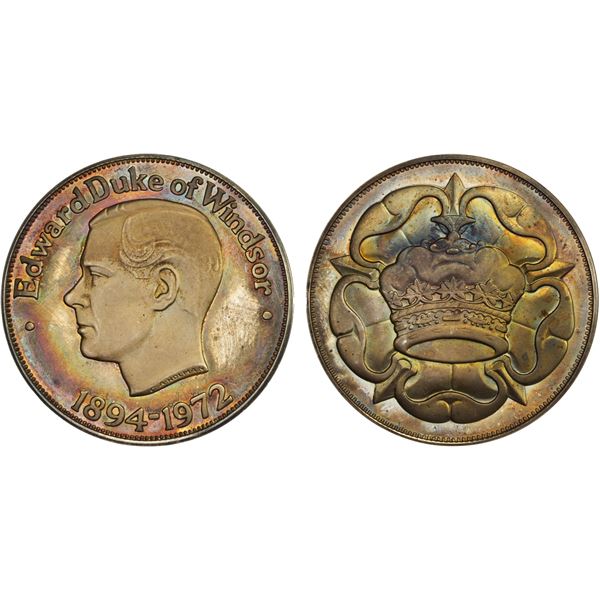 GREAT BRITAIN: John Pinches & Co. Medals, AR medal (27.03g), "1936" (1972), Proof