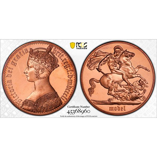 GREAT BRITAIN: Fantasy Issues, 1 crown, "1851", PCGS PF66 Red Cameo