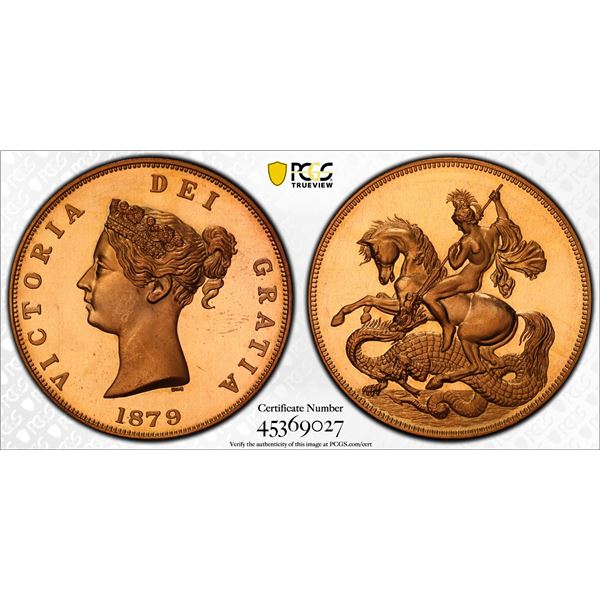 GREAT BRITAIN: Fantasy Issues, 1 crown, "1879", PCGS PF67 Cameo