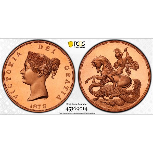GREAT BRITAIN: Fantasy Issues, 1 crown, "1879", PCGS PF66 Cameo
