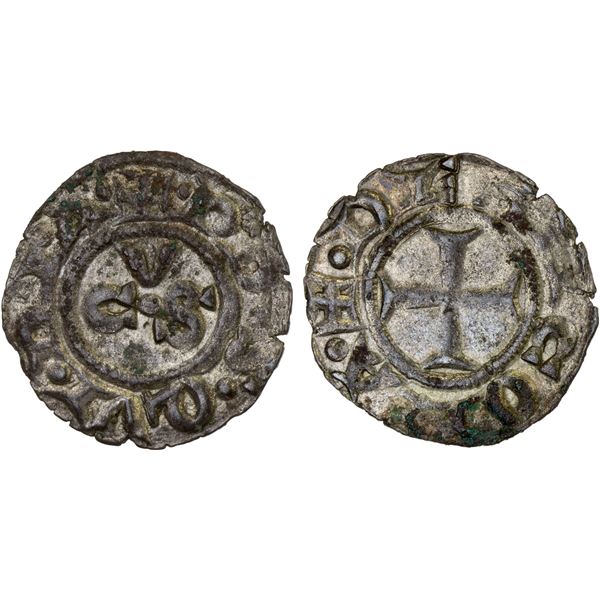 ITALY: ANCONA: Anonymous, 12-13th c, AR denaro, XF