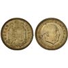 Image 1 : SPAIN: Francisco Franco, as Cadillo and Regent, 1947-1975, 1 peseta, 1947(54), Unc
