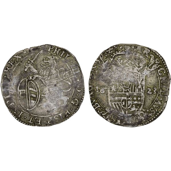 SPANISH NETHERLANDS: Philip IV, 1621-1665, AR escalin, 1623, Fine