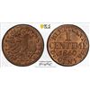 Image 1 : SWITZERLAND: GENEVA: Canton, AE centime, 1840, PCGS MS65 RB