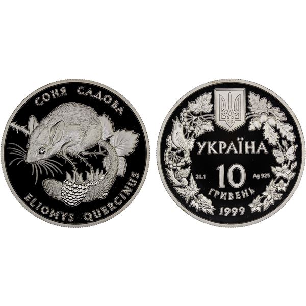 UKRAINE: Republic, AR 10 hryven, 1999, Proof