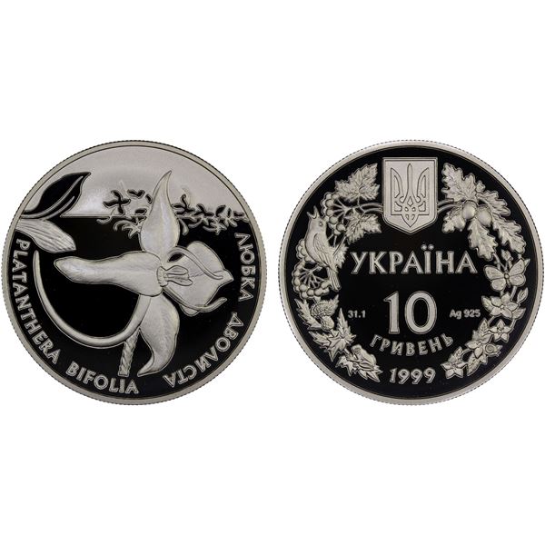 UKRAINE: Republic, AR 10 hryven, 1999, Proof