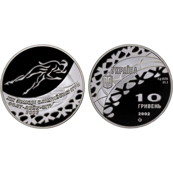 UKRAINE: Republic, AR 10 hryven, 2002, Proof