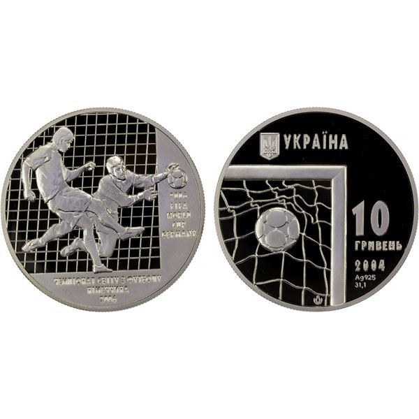 UKRAINE: Republic, AR 10 hryven, 2004, Proof