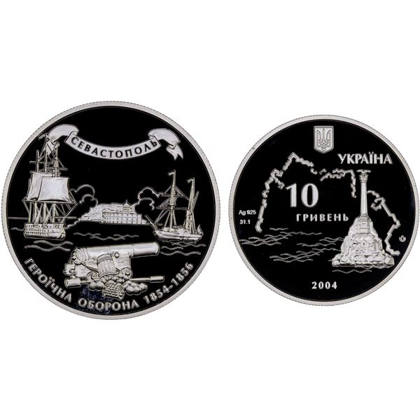 UKRAINE: Republic, AR 10 hryven, 2004, Proof