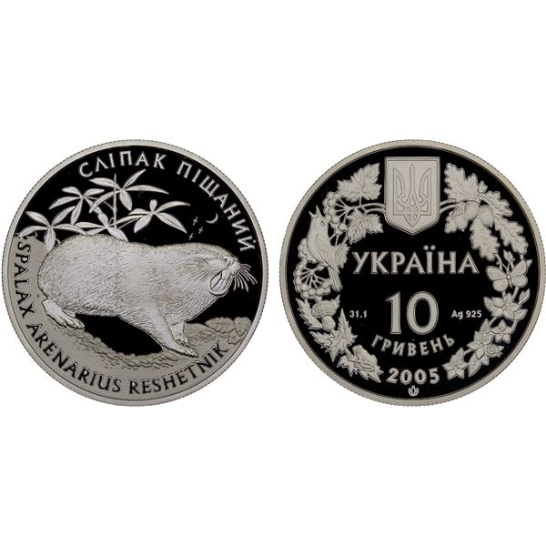 UKRAINE: Republic, AR 10 hryven, 2005, Proof